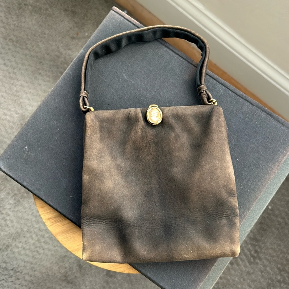 Vintage Distressed Suede Walborg Purse